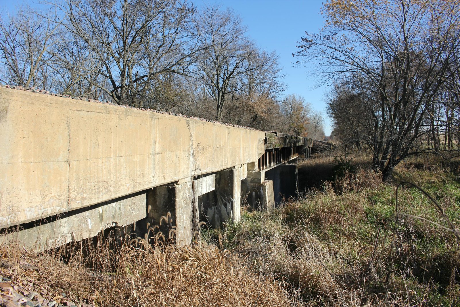 Looking east